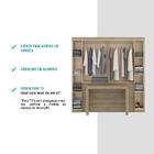 Guarda Roupa Casal 6 Portas Com Escrivaninha Vega Noce Com Es