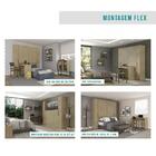 Guarda Roupa Casal 6 Portas Com Escrivaninha Vega Noce Com Es