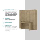 Guarda Roupa Casal 6 Portas Com Escrivaninha Vega Noce Com Es