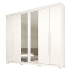 Guarda-roupa Casal 6 Portas Com Espelho 100% Mdf 244cm Buganv