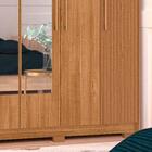 Guarda Roupa Casal 6 Portas Com Espelho 223cm Luko V02 Nature