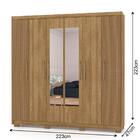 Guarda Roupa Casal 6 Portas Com Espelho 223cm Luko V02 Nature