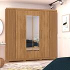 Guarda Roupa Casal 6 Portas Com Espelho 223cm Luko V02 Nature