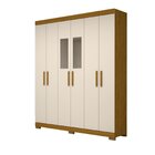 Guarda-roupa Casal 6 Portas Com Espelho 2 Gavetas 100% Mdf 16