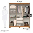Guarda-roupa Casal 6 Portas Com Espelho 2 Gavetas 100% Mdf 16