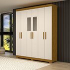 Guarda-roupa Casal 6 Portas Com Espelho 2 Gavetas 100% Mdf 16