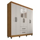Guarda Roupa Casal 6 Portas Com Espelho 2 Gavetas Cometa Sall