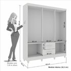 Guarda Roupa Casal 6 Portas Com Espelho 2 Gavetas Cometa Sall