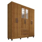 Guarda Roupa Casal 6 Portas Com Espelho 2 Gavetas Cometa Sall