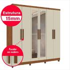 Guarda-roupa Casal 6 Portas Com Espelho 2 Gavetas Porto Imop