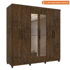 Guarda-roupa Casal 6 Portas Com Espelho 2 Gavetas Porto Imop