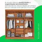 Guarda-roupa Casal 6 Portas Com Espelho 2 Gavetas Recife Sall