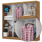 Guarda Roupa Casal 6 Portas Com Espelho 2 Gavetas Reis