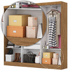 Guarda Roupa Casal 6 Portas Com Espelho 2 Gavetas Reis