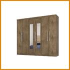 Guarda-roupa Casal 6 Portas Com Espelho 7000 Araplac