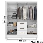 Guarda Roupa Casal 6 Portas Com Espelho 8684 Moval