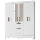 Guarda Roupa Casal 6 Portas Com Espelho 8684 Moval