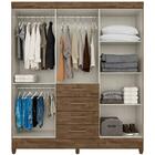 Guarda Roupa Casal 6 Portas Com Espelho 8963 Moval