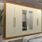 Guarda-roupa Casal 6 Portas Com Espelho Com Pés Absolut New 1