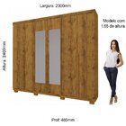 Guarda-roupa Casal 6 Portas Com Espelho Com Pés Imperatriz Ma