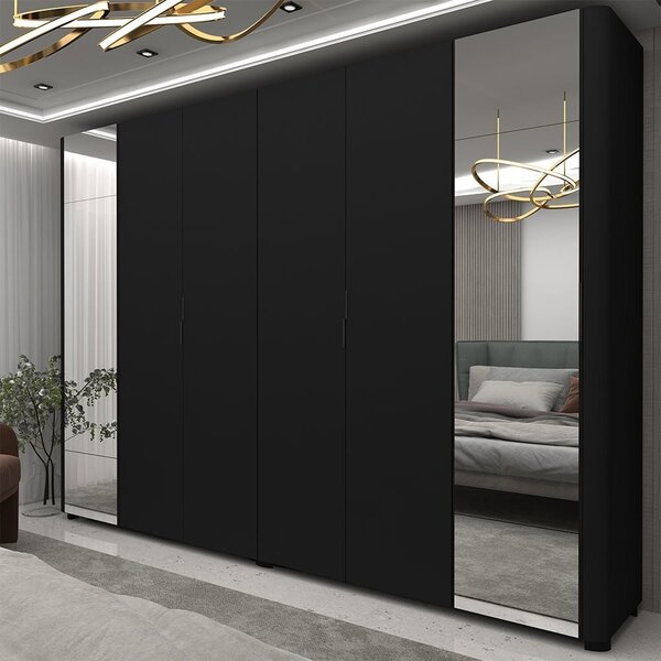 Guarda-roupa Casal 6 Portas Com Espelho Com Pés Innova 100% M