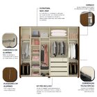 Guarda-roupa Casal 6 Portas Com Espelho Com Pés Innova 100% M