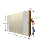 Guarda-roupa Casal 6 Portas Com Espelho Com Pés Innova 100% M