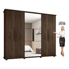Guarda Roupa Casal 6 Portas Com Espelho E 4 Gavetas Canada Rv