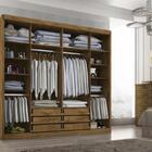 Guarda Roupa Casal 6 Portas Com Espelho E 6 Gavetas Castanho