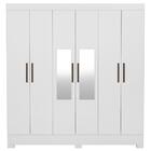 Guarda Roupa Casal 6 Portas Com Espelho Elite 3 Gavetas Prati