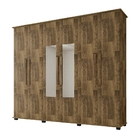 Guarda Roupa Casal 6 Portas Com Espelho Haia Amadeirado