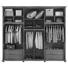 Guarda Roupa Casal 6 Portas Com Espelho Haia Amadeirado