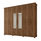 Guarda Roupa Casal 6 Portas Com Espelho Haia Freijó