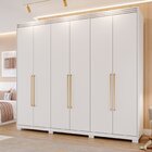 Guarda-roupa Casal 6 Portas Com Espelho Interno Giratório 235