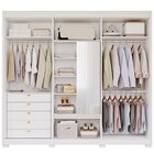 Guarda-roupa Casal 6 Portas Com Espelho Interno Giratório 235