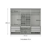 Guarda-roupa Casal 6 Portas Com Espelho Monte Carlo Onix