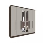 Guarda-roupa Casal 6 Portas Com Espelho Veneto Espresso Móvei