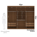 Guarda Roupa Casal 6 Portas Com Espelho Versalhes Gold Santos