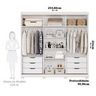 Guarda-roupa Casal 6 Portas Com Pés 234cm 100% Mdf Boston Esp