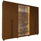Guarda-roupa Casal 6 Portas Com Pés Com Led Imperatriz Reflec