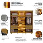 Guarda-roupa Casal 6 Portas Com Pés Com Led Imperatriz Reflec