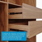 Guarda-roupa Casal 6 Portas Com Pés E Vidro Reflecta 242,5cm