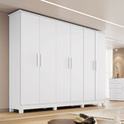 Guarda Roupa Casal 6 Portas Com Pés Em Mdf Nina Bianchi