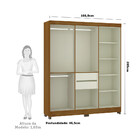 Guarda Roupa Casal 6 Portas Com Pés Gênova Luciane Móveis