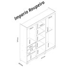 Guarda-roupa Casal 6 Portas Com Pés Império 100% Mdf Castanho