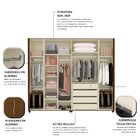 Guarda-roupa Casal 6 Portas Com Pés Innova 100% Mdf Castanho