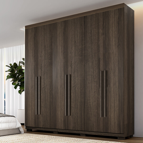 Guarda Roupa Casal 6 Portas Com Pés Moscou Benetil