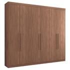Guarda Roupa Casal 6 Portas Cômoda Ampelios Jatobá Grafite