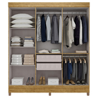 Guarda-roupa Casal 6 Portas De Abrir E 2 Gavetas Interna Sant