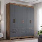 Guarda Roupa Casal 6 Portas De Bater 1 Basculante 5 Gavetas M